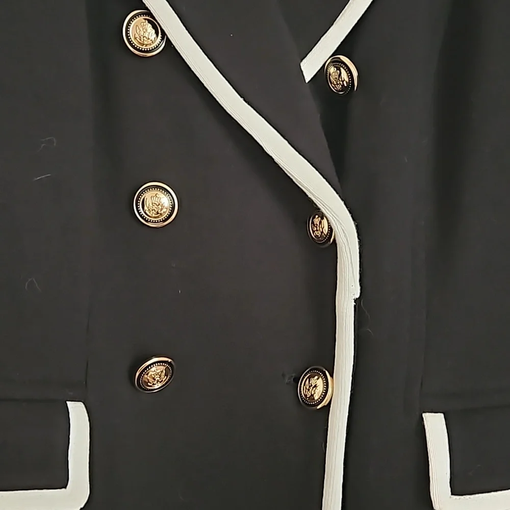 Beautiful INC double breastfed knit coat, black, sz L, NWT - Picture 4 of 5